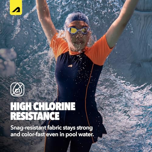 Image of Boldfit Swimming Suit for Women 2 Piece Swim Suit Set, Full Body Swimming Costume,Stretchable Fit Swimwear,Ladies Swimsuit for Women Polyspandex Swimming Dress