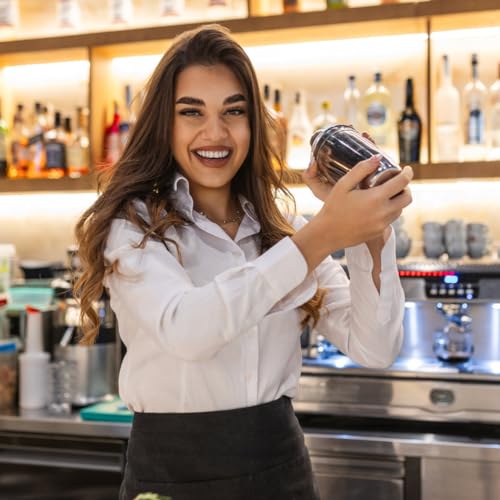 CEWROM Cocktail Shaker Set, 750ML Cocktailshaker Set, 3 Stück Edelstahl Cocktail Mix Set, mit Messbecher und Barlöffel, Bar Zubehör Set, Mischgetränke Shaker für Zuhause Bar Partei Papa Männer