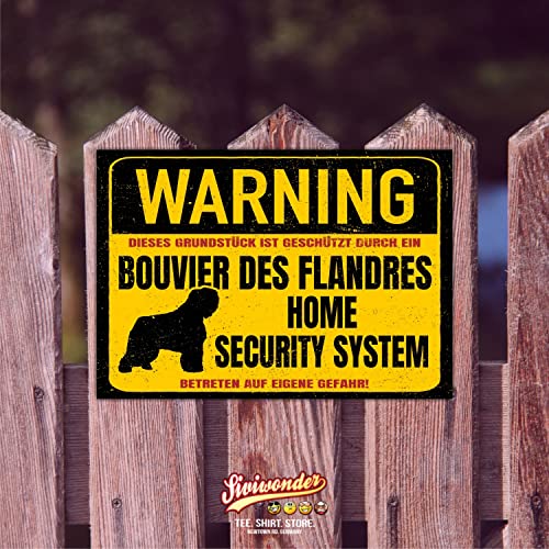 siviwonder Bouvier des Flandres Hundeschild Warnschild Türschild Hundeschild Warnschild 20cm x 14cm x 0.3cm Aluminium Schild mit Hundemotiv