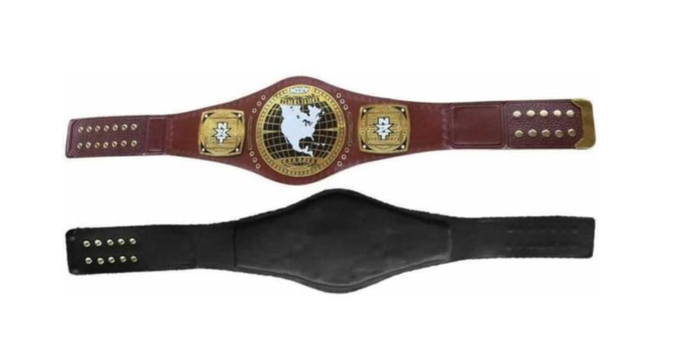 North American Championship Brown Leather Belt - 37” New Custom NXT North American Championship Belt - NXT World  main image 2