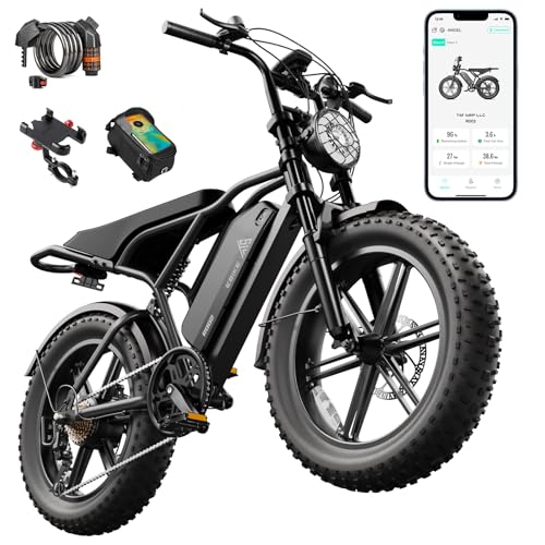 Image of TST Electric Bike for Adults 1500W Peak 20 inch Fat Tire All-Terrain E-Bike 60 Miles Electric Dirt Bike - 48V 15 AH Battery Electric Bicycle