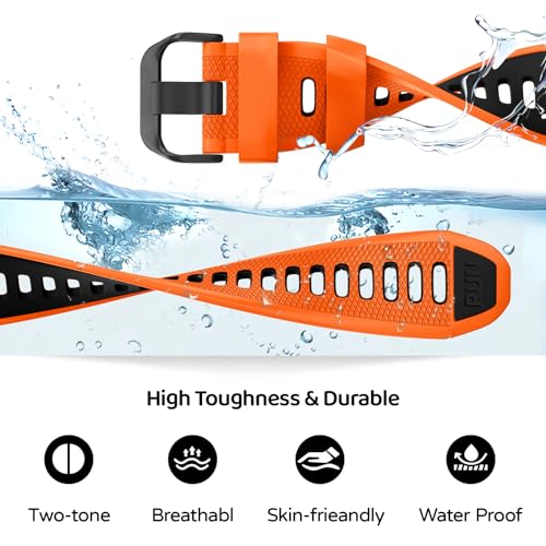 U-LIMVE Pasek do Zegarka Garmin Forerunner 265/Forerunner 255/Vivoactive 4/Venu 3/Venu 2,Silikonowy Pasek Zamienny Z Szybkim Zapięciem 22mm