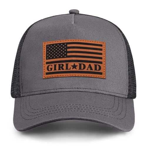 Bakyiwe Girl Father Daddy Gifts Dad Hats for Men Adjustable Dad Trucker Hat Fathers Day Birthday Gifts from Daughter Grey