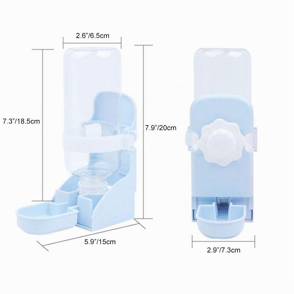 Distributeur d'eau suspendu pour lapin, chinchilla, hérisson, furet, hamster - 500 ml