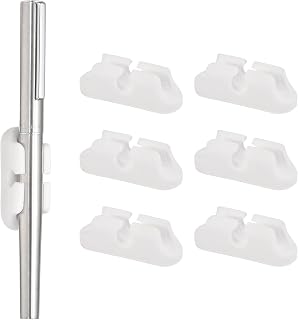 PATIKIL Adhesive Pen Holder Pencil Holder Stationery Storage Products | 6Pcs,Silicone,for Clipboard Marker Desk Office Teacher Supplies Organizer,White