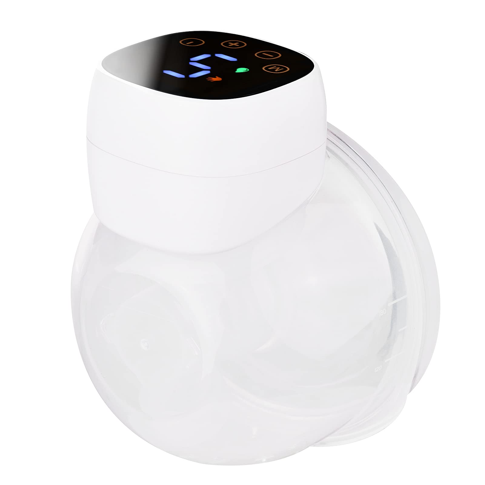 Morelian Wearable Hands Free Breast Pump Invisible Electric Silent Breast Pump with 3 Modes 9 Levels of Suction LED Display Screen 180ml Milk Collector 24mm Flange for Home Travel Office