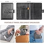 Herain Passport Holder for Travel Cruise Essentials, 2 Pcs Passport Cover Wallet Case Travel Gifts Women Men Family, RFID Passports Book Card Holders Travels Accessories Must Haves - Image 3