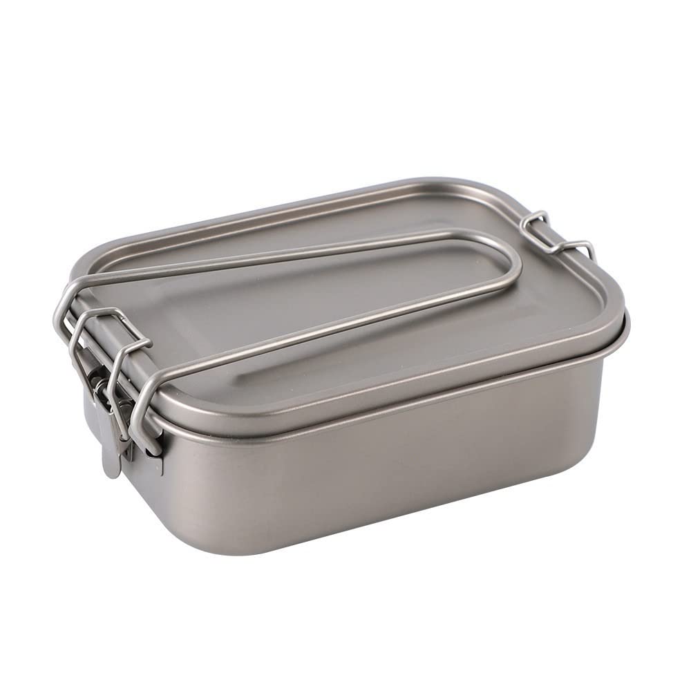 1 STÜCK 800 ml Reine Titan-Lunchbox für den Außenbereich, tragbare, versiegelte Lunchbox (Farbe: 800 ml A) (800 ml B)