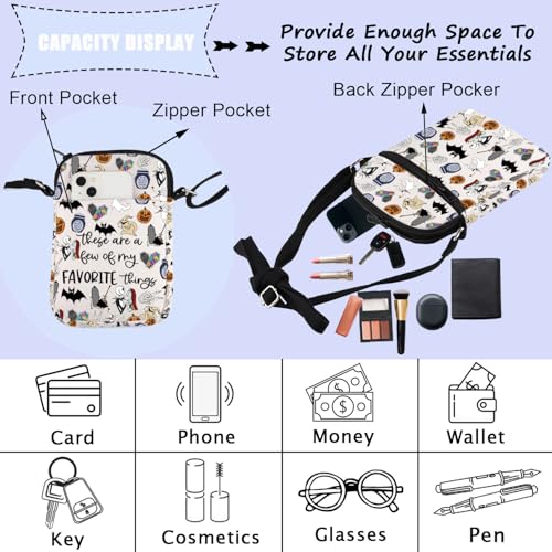 ENSIANTH Horror Movie Inspired Crossbody Purses Bag Spooky Zero Ghost Dog Lover Nightmare Skull Gift (CB)3