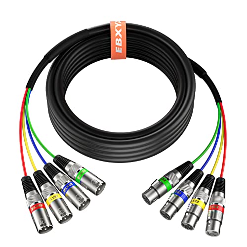 EBXYA 20 Ft 4 Channel Snake - Premium XLR Male to Female Snake Cable
