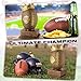 Quelay 12 Inch Tall Football Champion King Trophy for Football Sports Trophy Participation Winner Gift Goalpost Award (Bronze Gold)