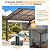 AECOJOY 20' x 10' Outdoor Gazebo for Patio, 10x20 Carport, Freestanding Lean to Hardtop Gazebo Shelter Pergolas and Gazebos Clearance with Roof, Wall-Mounted Heavy Duty Awnings for Patio