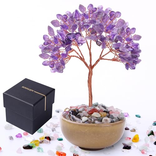 Sunnlejw Amethyst Crystal Tree of Life,...