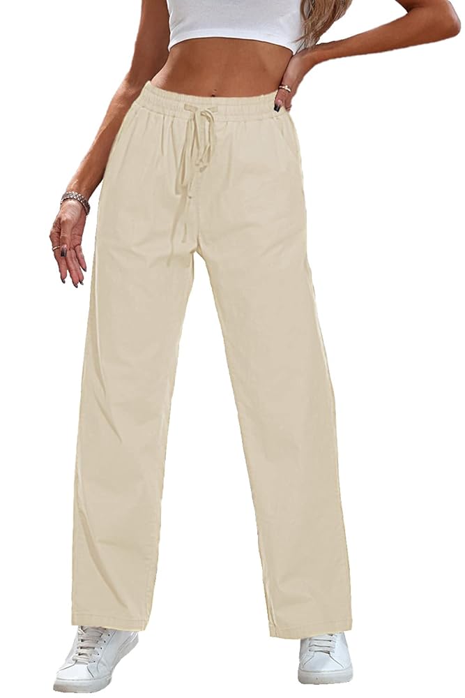eaphi waist wave slacks beige 1サイズ Wide Leg Pants With Elastic Waistband Beige | Mexx.com