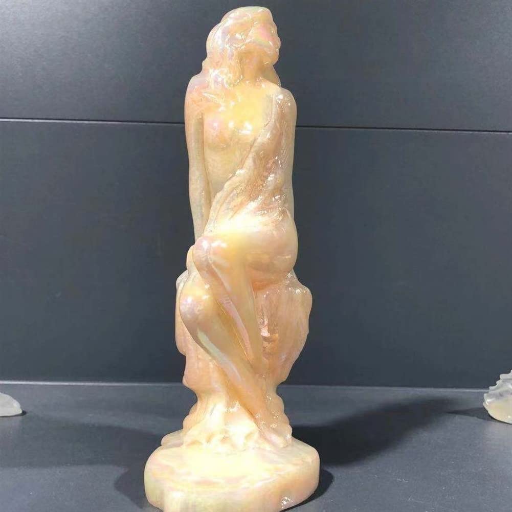 decorazione della stanza 700-900 g di pietra placcata in cristallo naturale, corpo di ragazza intagliato a mano, artigianato di statue di cristallo adatto for la decorazione di mobili ( Size : One Siz