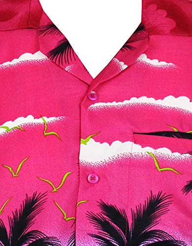 V.H.O. Funky Hawaiian Shirt Casual Uomo Tasca