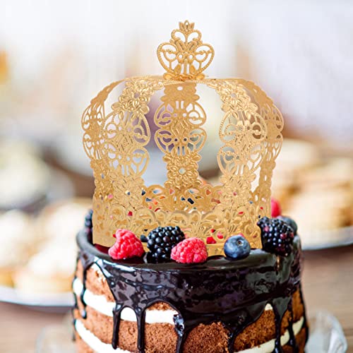HEMOTON Coroa De Metal Topo De Bolo Cupcake Toppers Crianças Enfeites De Cabelo Vintage Para Anivers