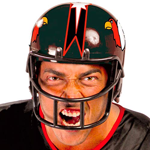 Fiestas Guirca Rot oder schwarz Kunststoff Football Helm Größe Erwachsener