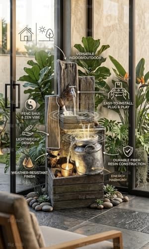 Image of Antique Tap Look Fountain for Indoor Outdoor Living Room Home Decor Garden Decoration and Drawing Room