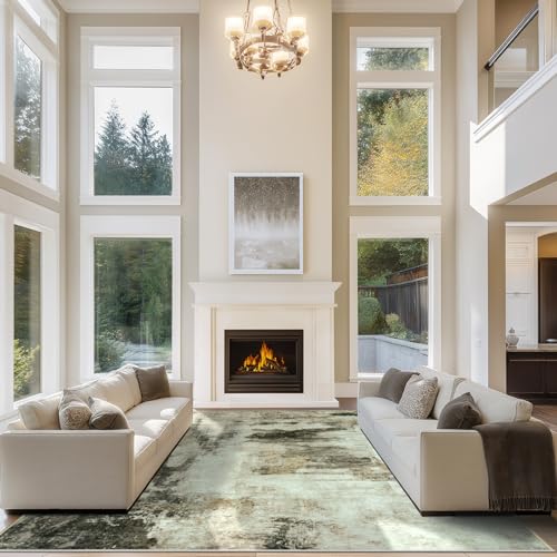 10x14 Area Rugs for Living Room Rug Washable: Abstract Large Rug Indoor Modern Carpet Non Slip for Dining Room Bedroom Nursery Home Office Coffee