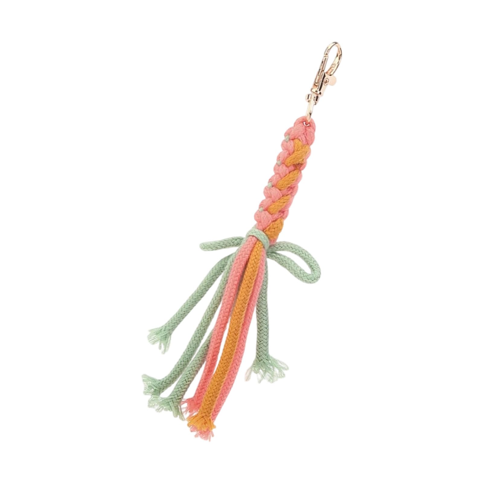 Maxtonser Craft Woven Fringe Keyring Bag Charm With Vibrant Colors Soft And Sturdy Cotton Materials Stylish Backpack Accessory