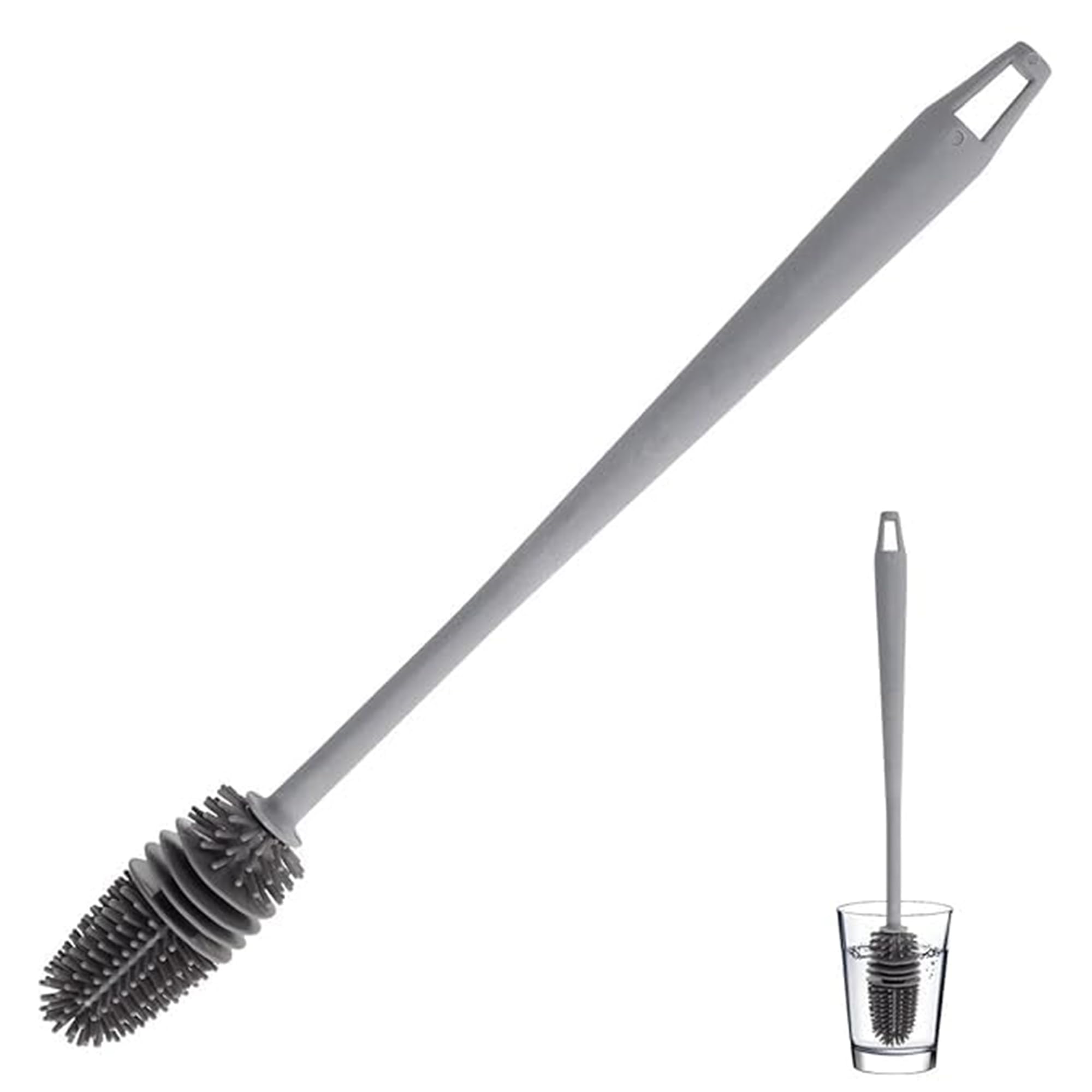 Silicone Bottle Brush - Long Handle Cleaning -6 Silicone Bottle Brush - Long Handle Cleaning -6