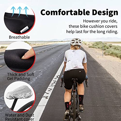 Bike Seat Cushion - Apusale Gel Padded Bicycle Saddle Cover For Women Men, Outdoor Indoor (Narrow) #TOP1
