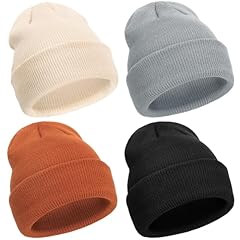 4 Pcs Light Grey/Beige/Caramel Orange/Black