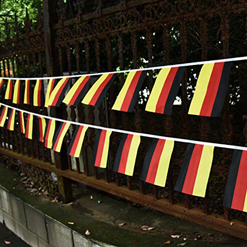 Image of Anley Germany String Flag Pennant Flags, Patriotic Events 3rd of October German Unity Day Decoration Sports Bars - 33 Feet 38 Flags