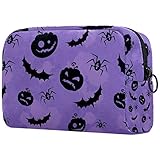 REGALO PERFECTO: todo tipo de bonitas e interesantes bolsas de cosméticos impresas, para Navidad, Halloween, Acción de Gracias, Día de San Patricio y cumpleaños para niñas / mujeres / adolescentes.