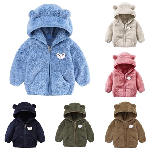 Toddler Baby Boys Girls Winter Coats Puffer Padded Jacket Bear Hoods Down Jacket Light Weight Infant Outerwear