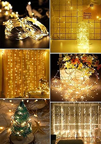 Augone Curtain String Lights, 3mx3m 300LED Fairy Lights with 8 Modes Remote Control, Curtain Lights USB Plug in for Bedroom, Garden, Party, WeddingChristmas Decorations (Warm White)