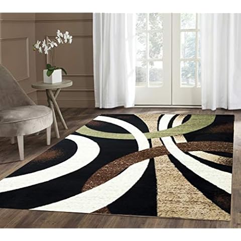 Coleen Abstract Black/Beige Area Rug Cover