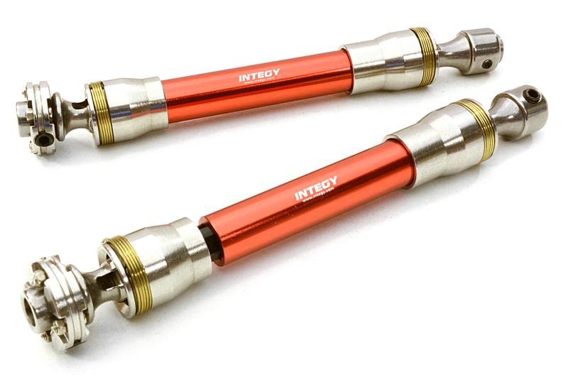 Integy RC Upgrades for Axial, Billet Machined Stainless Steel Center Driveshafts for Axial 1/10 Wraith 2.2