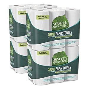 Seventh Generation Paper Towels 2-Ply 4 Pack 100% Recycled Paper 6 Rolls