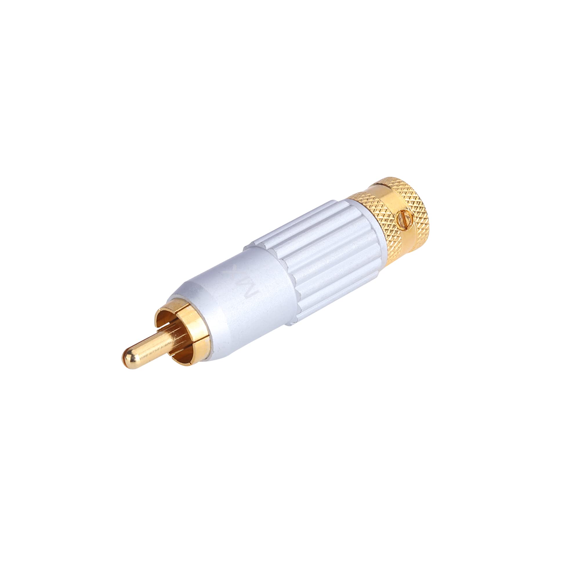 MX RCA Plug full Metal Connector G.P. with Telefon ideal for Audio & Video Signal Purposed(PACKOF2)