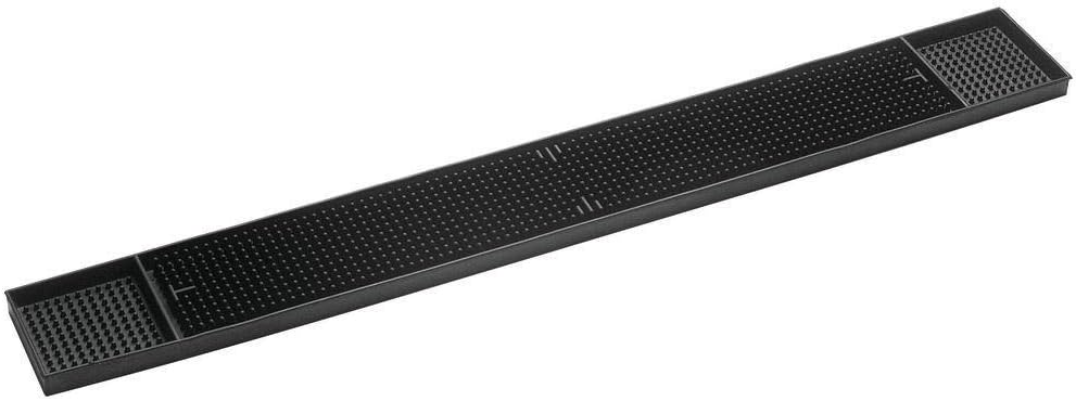 BarBits Rubber Bar Mat 27inch - Black Bar Runner Rail, Glass Drip Tray Mat, Long Pub Mat for Glassware Drinks