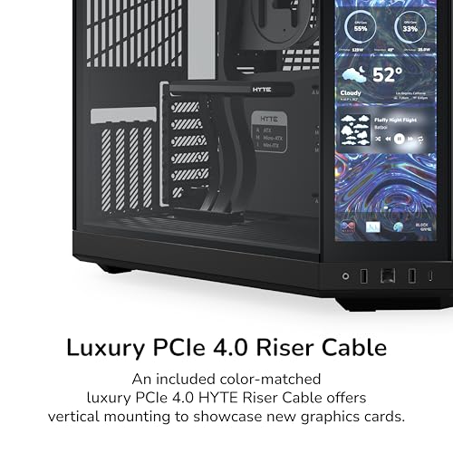 Image of Hyte Y70 Touch Infinite Dual Chamber ATX Mid Tower Modern Aesthetic Case with 14.9 inch Integrated 2.5K IPS Touchscreen - Pitch Black