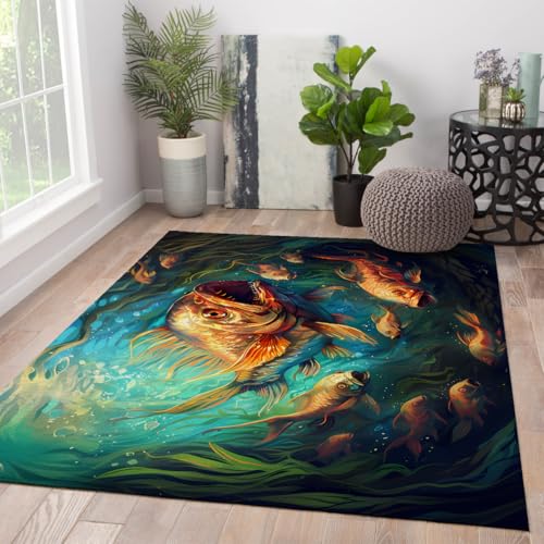 Tapis ocean 180x240cm lavable et pliable decor de mer