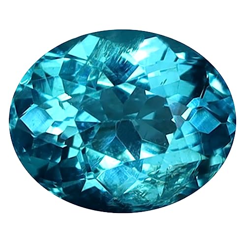 Apatite bleu Paraïba pierre lâche 0.80ct coupe ovale Brésil pour joaillerie