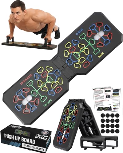 HAVENITY Push Up Board for Men – 20 in 1 Home Workout Equipment, Foldable Pushup Bar for Floor, Portable Strength Training System for Chest, Arms, Core – Fitness Equipment for Men & Women