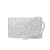 Lam Gallery Sparkling Sequin Evening Clutch Silver Bride Purse for Wedding Glitter Clutch Handbag for Party