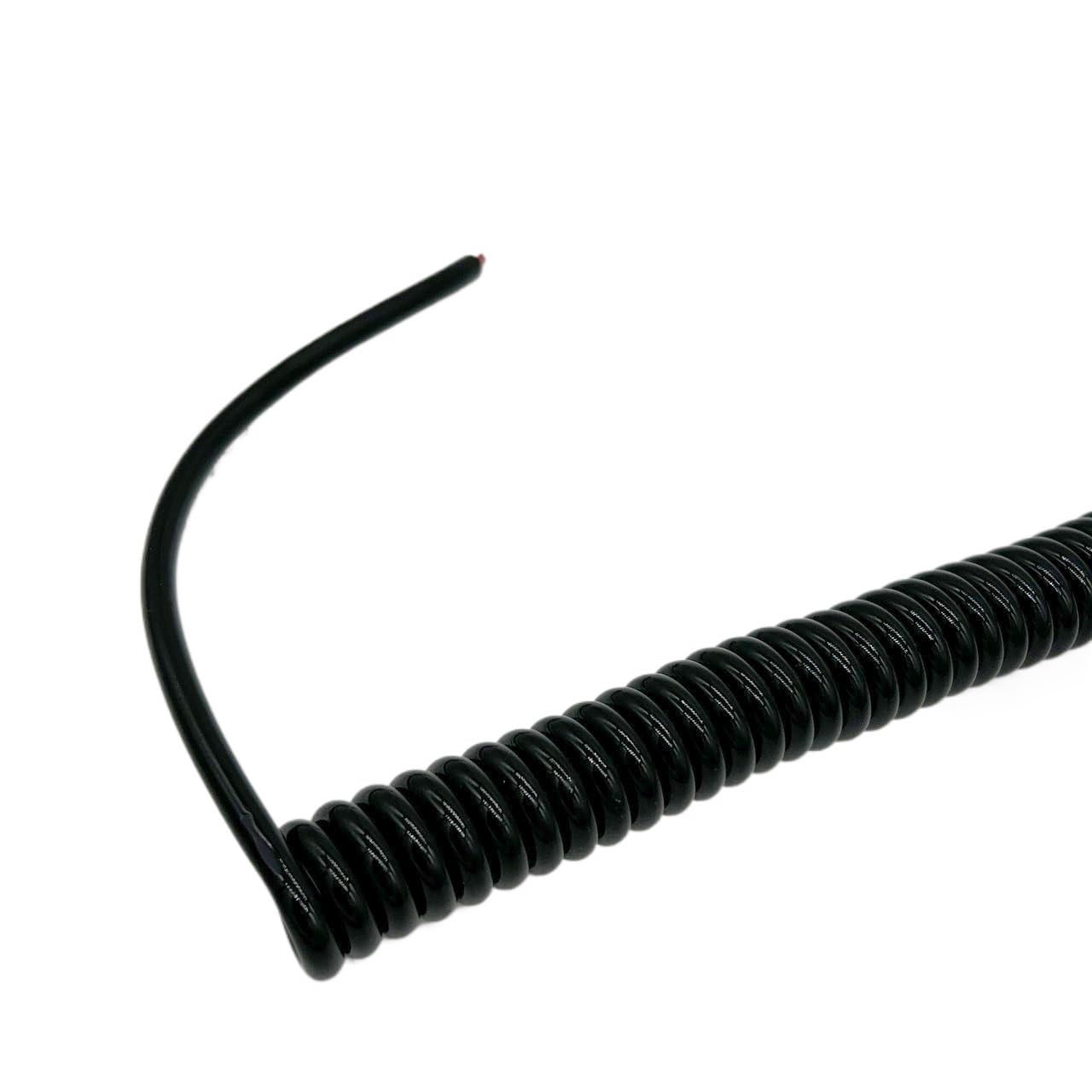 Gewundene Spirale 13AWG Spiral-Netzkabel 2 Adern 2,5 mm Quadrat Zugdraht Federkabel 2,5 mm2 Draht Spanndraht(2 meters)
