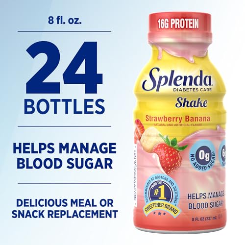 Image of SPLENDA Diabetes Care Shakes - Meal Replacement Shake, Strawberry Banana, 8 Fl Oz (Pack of 24) | Meal Replacement Shake, Pack of 24