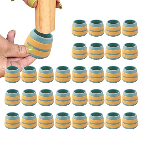 Protectores de suelo para patas de taburete, 32 piezas que reducen el ruido, antiarañazos, protectores de suelo de madera dura, protectores de suelo de patas de silla para mesa de comedor, cama, hogar