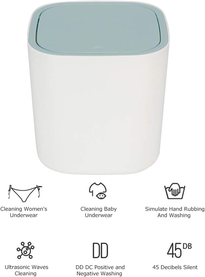 Ejoyous Mini Portable Washing Machine features icons