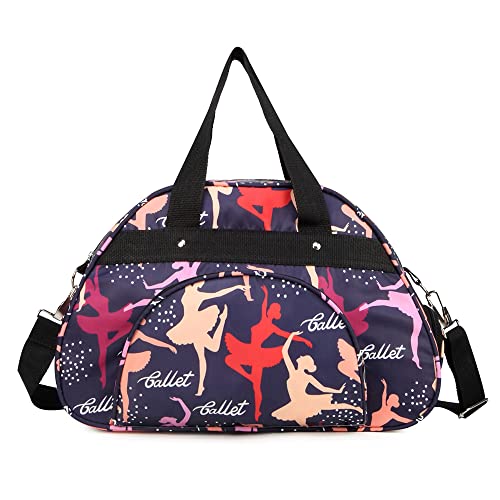 Borsone da ballo per ragazze, borsa da ginnastica durante la notte per il fine settimana (Ballerni)