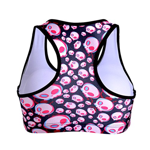 Image of Sister Amy Women's Aerobics Gym Dance Yoga Vest Printed Sports Bra Top Vest