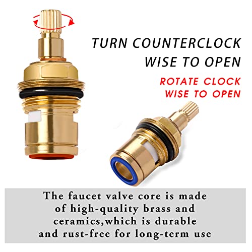 2 Stück Wasserhahn Ventiloberteil 1/2 Messing Keramik Scheibe Wasserhahn Kartusche Ventil Wasserhahn Kartusche Ersatz Wasserhahn Reparatur Ersatzteile für Badezimmer Küchenarmatur Waschbecken