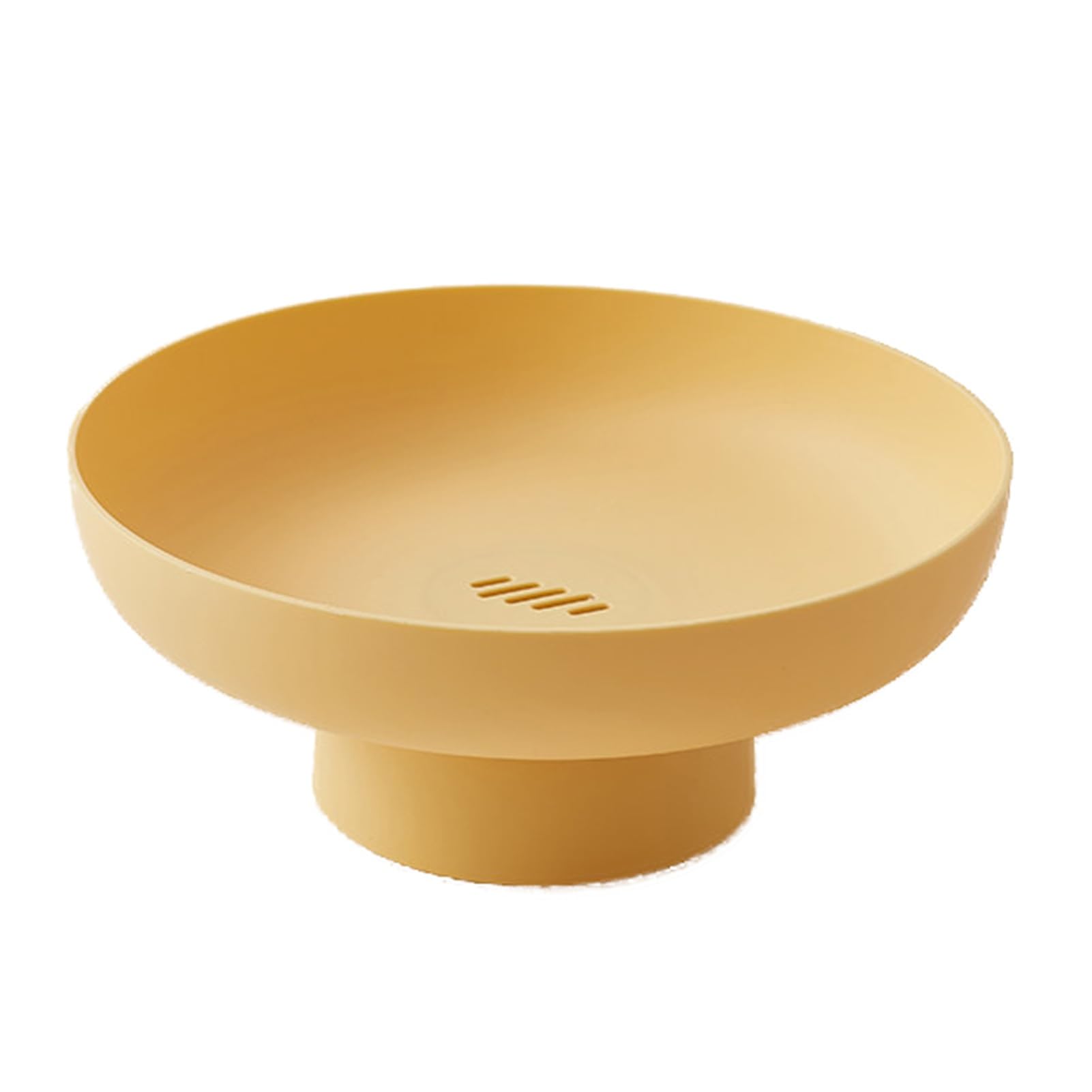 Plastic Round Tray,Household Snack,Removable Drain Board,Suitable for Displaying Fruit In the Living Room(Color2)